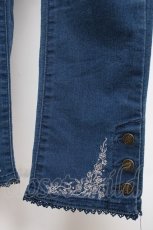 画像4: axes femme / 香水×バラ刺繍デニムパギンス L ウォッシュ Y-26-07-16-125-AX-PA-SZ-ZY (4)