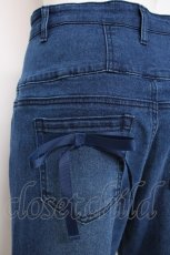 画像3: axes femme / フリルハイウエストデニムパンツ L インディゴ Y-26-07-16-127-AX-PA-SZ-ZY (3)