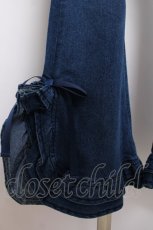 画像4: axes femme / フリルハイウエストデニムパンツ L インディゴ Y-26-07-16-127-AX-PA-SZ-ZY (4)