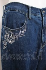画像3: axes femme / 花×小鳥刺繍ストレートデニム L インディゴ Y-26-07-16-128-AX-PA-SZ-ZY (3)