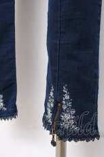 画像3: axes femme / レター刺繍デニムパギンス M ブルー Y-26-07-16-129-AX-PA-SZ-ZY (3)