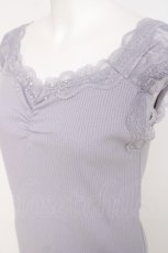 画像3: axes femme / 吸水速乾肩レースリブタンク F ラベンダー Y-26-07-16-014-AX-TO-SZ-ZY (3)