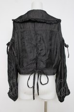 画像2: axes femme POETIQUE / ビッグ襟ショートブルゾン  黒 Y-26-07-16-002-AX-JA-SZ-ZY (2)