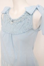 画像3: axes femme / 肩リボンロングインナー F サックス Y-26-07-16-018-AX-TO-SZ-ZY (3)