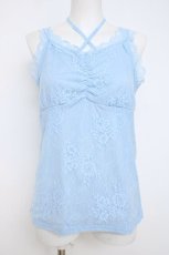 画像1: axes femme / 3WAY総レースタンクトップ F サックス Y-26-07-16-020-AX-TO-SZ-ZY (1)