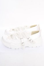 画像2: axes femme POETIQUE / サテンバレエスニーカー L 白 Y-26-07-17-003-AX-SH-SZ-ZY (2)