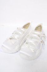 画像1: axes femme POETIQUE / サテンバレエスニーカー L 白 Y-26-07-17-032-AX-SH-SZ-ZY (1)