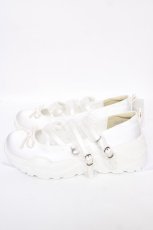 画像2: axes femme POETIQUE / サテンバレエスニーカー L 白 Y-26-07-17-032-AX-SH-SZ-ZY (2)