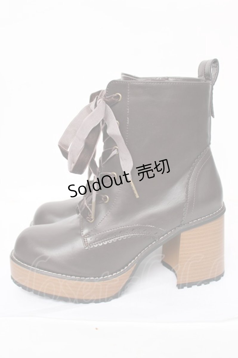 画像2: axes femme POETIQUE / レースアップブーツ L 茶 Y-26-07-17-038-AX-SH-SZ-ZY (2)