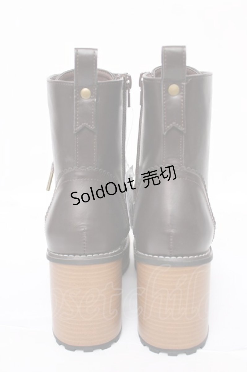 画像3: axes femme POETIQUE / レースアップブーツ L 茶 Y-26-07-17-038-AX-SH-SZ-ZY (3)