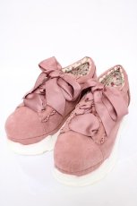 画像1: axes femme POETIQUE / リボンスニーカー L 淡ピンク Y-26-07-17-052-AX-SH-SZ-ZY (1)