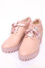 画像1: axes femme POETIQUE / レースアップショートブーツ L 淡ピンク Y-26-07-17-057-AX-SH-SZ-ZY (1)