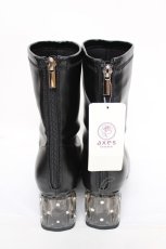 画像3: axes femme POETIQUE / ビジュー付クリアヒールブーツ L 黒 Y-26-07-17-061-AX-BG-SZ-ZY (3)