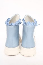 画像3: axes femme kawaii / ベア刺繍スニーカー L サックス Y-26-07-17-062-AX-SH-SZ-ZY (3)