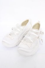 画像1: axes femme POETIQUE / サテンバレエスニーカー L 白 Y-26-07-17-003-AX-SH-SZ-ZY (1)