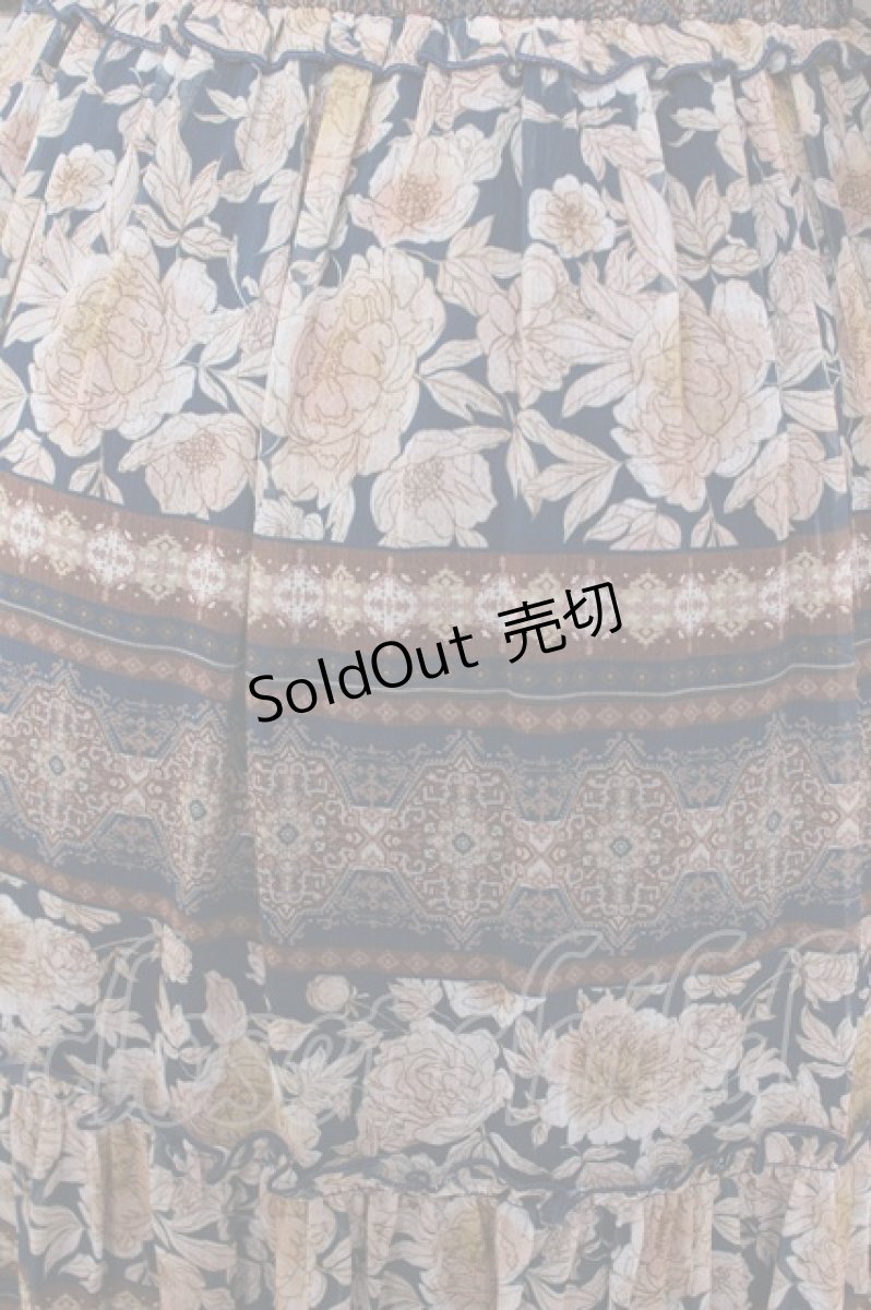 画像3: axes femme / フラワーパネル柄ワンピース F 紺 Y-26-07-18-056-AX-OP-SZ-ZI (3)