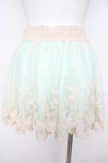 画像2: LIZ LISA / 刺繍レーススカート  ミント Y-26-07-18-078-LO-SK-SZ-ZY (2)