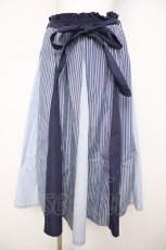 画像1: axes femme / 切替ロングフレアスカート F 紺 Y-26-07-18-093-AX-SK-SZ-ZY (1)