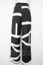 画像2: Melt the lady / large logo pants S ブラック×ホワイト Y-26-07-18-105-LO-PA-SZ-ZY (2)