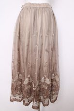 画像2: axes femme / グラデチュール刺繍スカート M キャメル Y-26-07-18-109-AX-SK-SZ-ZY (2)