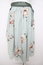 画像2: axes femme / 花柄シアーチェックフレアスカート F ミント Y-26-07-18-114-AX-SK-SZ-ZY (2)