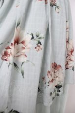 画像3: axes femme / 花柄シアーチェックフレアスカート F ミント Y-26-07-18-114-AX-SK-SZ-ZY (3)