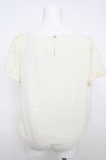 画像2: axes femme / レース使いブラウス M キナリ Y-26-07-18-018-AX-BL-SZ-ZY (2)