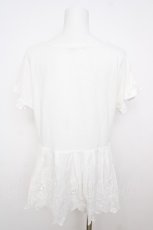 画像2: axes femme / コットンレース切替カットソー  白 Y-26-07-18-026-AX-TO-SZ-ZY (2)