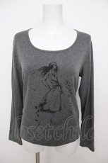 画像1: PINK HOUSE / WIVE LE ROUGEプリントカットソー 3(M) グレー Y-26-07-18-035-LO-TO-SZ-ZY (1)
