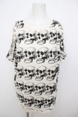 画像1: GLAD NEWS / /スタッズドクロプリントTシャツ  白 Y-26-07-18-037-PU-TO-SZ-ZY (1)
