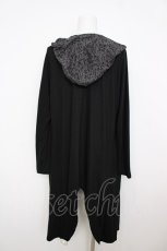 画像2: GHOST of HARLEM / レイヤード風カーディガン F 黒×グレー Y-26-07-18-041-PU-TO-SZ-ZY (2)