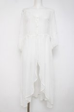 画像1: axes femme / 楊柳レースロングガウン M 白 Y-26-07-20-046-AX-TO-SZ-ZY (1)