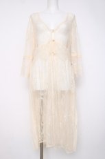 画像1: axes femme / バックプリーツレースガウン M 生成り Y-26-07-20-048-AX-TO-SZ-ZY (1)
