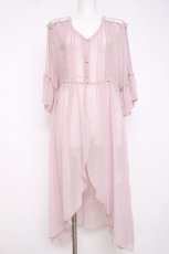 画像1: axes femme / 楊柳レースロングガウン M 淡ピンク Y-26-07-20-050-AX-TO-SZ-ZY (1)