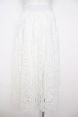 画像2: axes femme / レースサーキュラースカート M 白 Y-26-07-20-055-AX-SK-SZ-ZY (2)