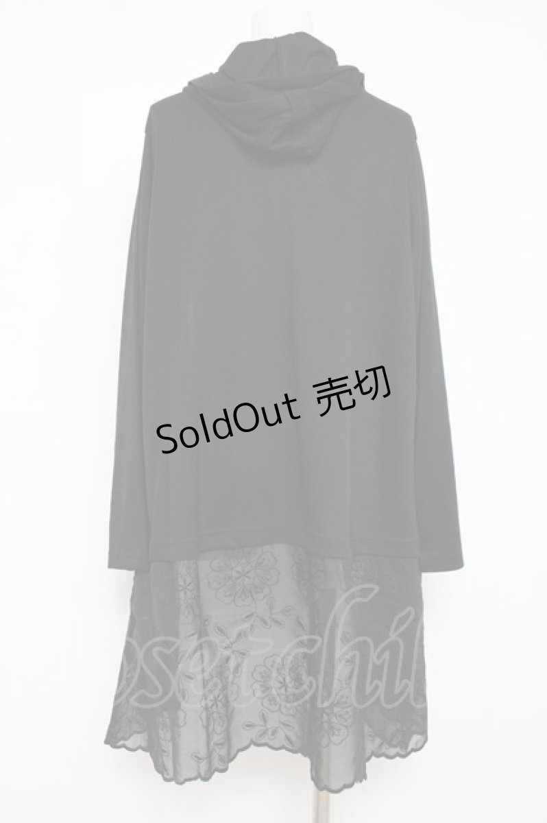 画像2: axes femme / フード付UVカットロングカーディガン F 黒 Y-26-07-20-006-AX-TO-SZ-ZY (2)