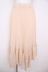 画像1: axes femme POETIQUE / 裾フリルプリーツスカート M 生成り Y-26-07-20-062-AX-BL-SZ-ZY (1)