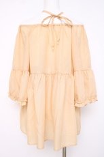 画像2: axes femme / コットン風ポンチョチュニック F イエロー Y-26-07-20-001-AX-TO-SZ-ZY (2)