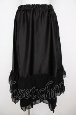 画像1: axes femme NOSTALGIE / レースフリルロングペチスカート F 黒 Y-26-07-20-083-AX-SK-SZ-ZY (1)