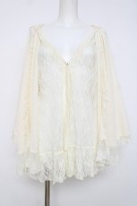 画像1: axes femme / フード付きフリル使いカットカーデ M 生成り Y-26-07-20-011-AX-TO-SZ-ZY (1)