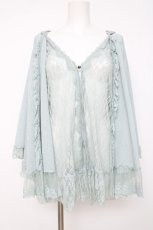 画像1: axes femme / フード付きフリル使いカットカーデ M グリーン Y-26-07-20-012-AX-TO-SZ-ZY (1)