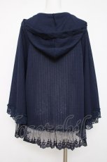 画像2: axes femme / フード付きフリル使いカットカーデ M 紺 Y-26-07-20-013-AX-TO-SZ-ZY (2)