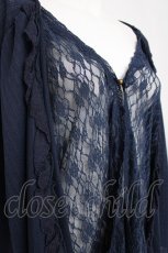 画像3: axes femme / フード付きフリル使いカットカーデ M 紺 Y-26-07-20-013-AX-TO-SZ-ZY (3)