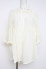 画像1: axes femme / コットン風ポンチョチュニック F 生成り Y-26-07-20-002-AX-TO-SZ-ZY (1)