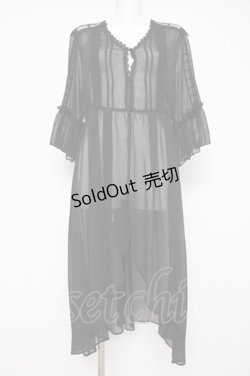 画像1: axes femme / 楊柳レースロングガウン M 黒 Y-26-07-20-026-AX-TO-SZ-ZY (1)