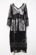 画像1: axes femme / バックプリーツレースガウン M 黒 Y-26-07-20-027-AX-TO-SZ-ZY (1)