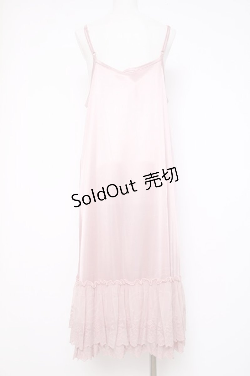 画像2: axes femme POETIQUE / 裾レースペチワンピース M 淡ピンク Y-26-07-20-031-AX-OP-SZ-ZY (2)