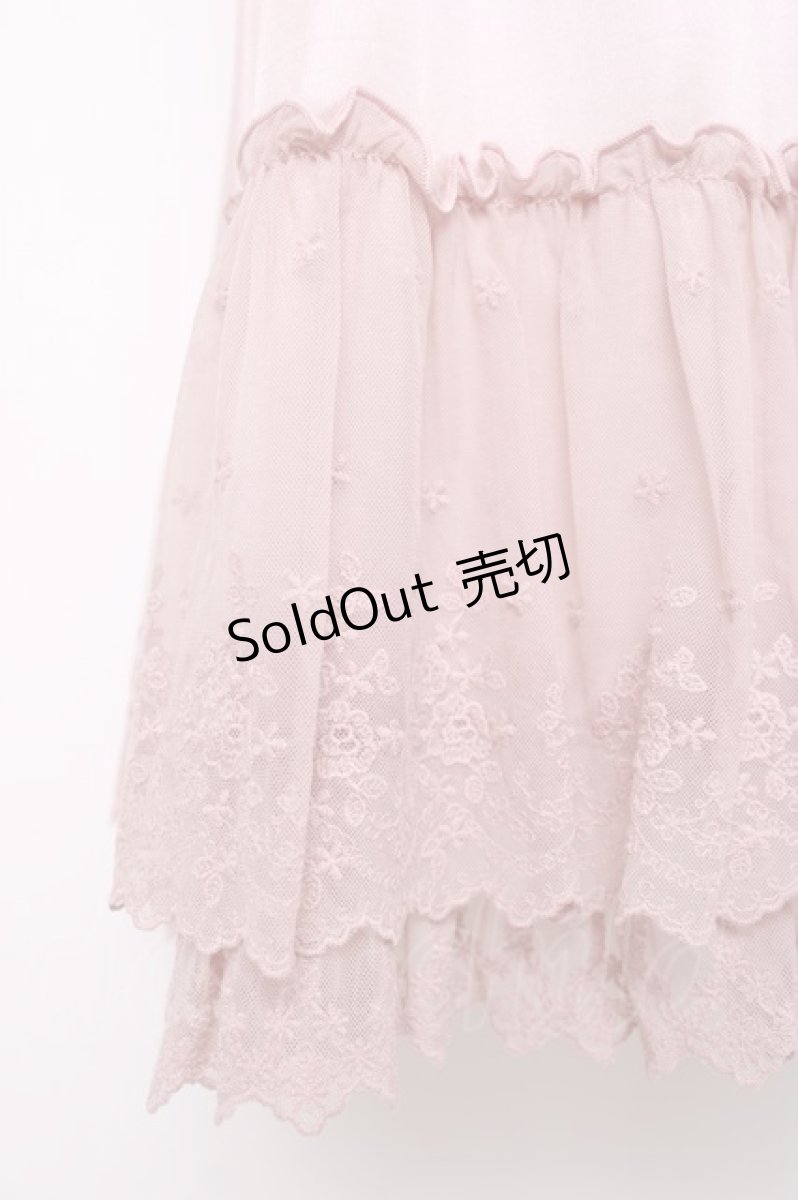 画像3: axes femme POETIQUE / 裾レースペチワンピース M 淡ピンク Y-26-07-20-031-AX-OP-SZ-ZY (3)