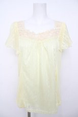画像1: axes femme / オーガンジー使いフレア袖プルオーバー M イエロー Y-26-07-21-051-AX-TO-SZ-ZY (1)