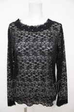 画像1: axes femme / ラウンドネックレースインナー F 黒 Y-26-07-21-055-AX-TO-SZ-ZY (1)